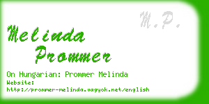 melinda prommer business card